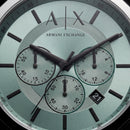 Centrix Sage Green Black Chronograph Leather Watch