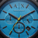 Turbo Blue Sport Chronograph Black Strap Watch