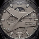 Matte Black Industrial Chronograph Men’s Watch with Grey Dial