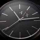 Midnight Black Minimal Leather Strap Watch