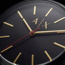 Classic Black Dial Minimal Watch with Brown Leather Strap