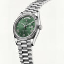 Silver Green Day-Date Classic Luxury Men’s Watch (President Style)