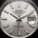 Platinum Silver Textured Dial Automatic Steel Watch