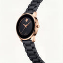 Black Dial Rose Gold Bezel Men’s Minimalist Stainless Steel Watch