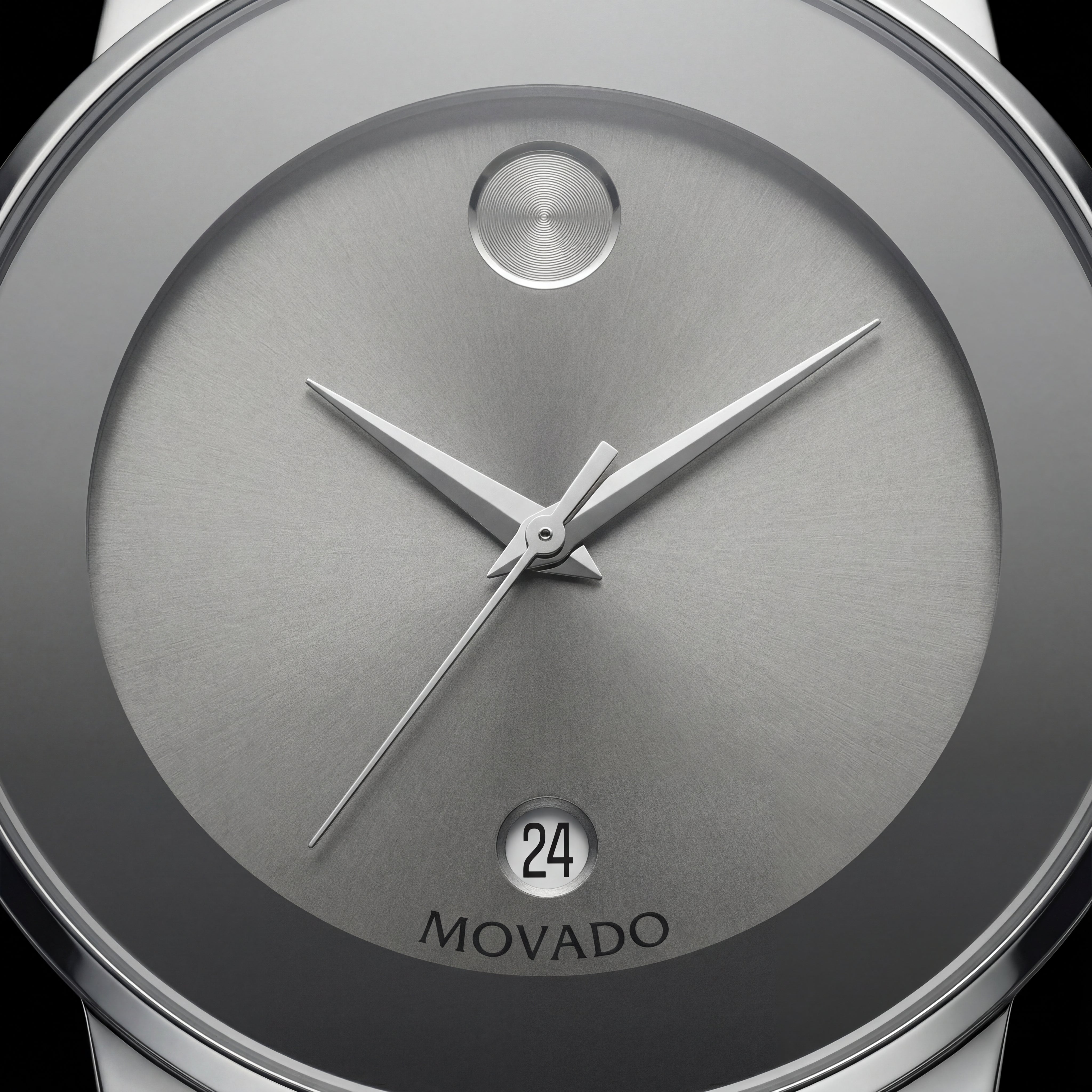 Pure Silver Minimalist Men’s Stainless Steel Watch