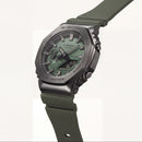 Olive Green Tactical Analog-Digital Sports Watch for Men