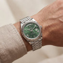 Emerald Fluted Bezel Automatic Steel Watch