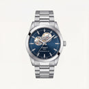 Ocean Blue Open-Heart Automatic Steel Watch