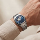 Ocean Blue Open-Heart Automatic Steel Watch