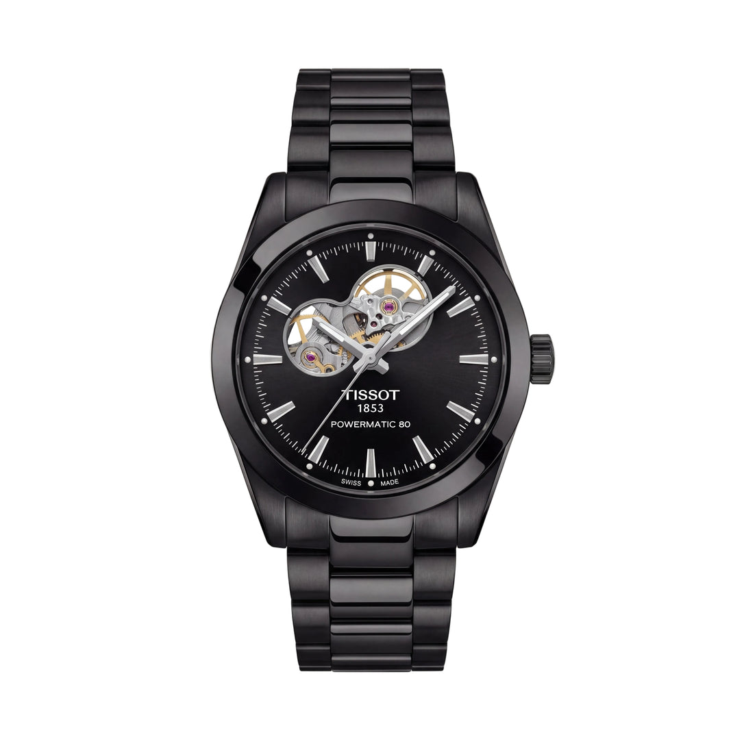 Shadow Black Open-Heart Automatic Steel Watch