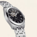 Obsidian Black Open-Heart Automatic Steel Watch