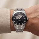 Obsidian Black Open-Heart Automatic Steel Watch