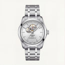 Silver Open-Heart Automatic Steel Watch