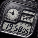 Stealth World Time Digital Leather Watch