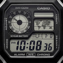 Vintage World Time Digital Leather Watch