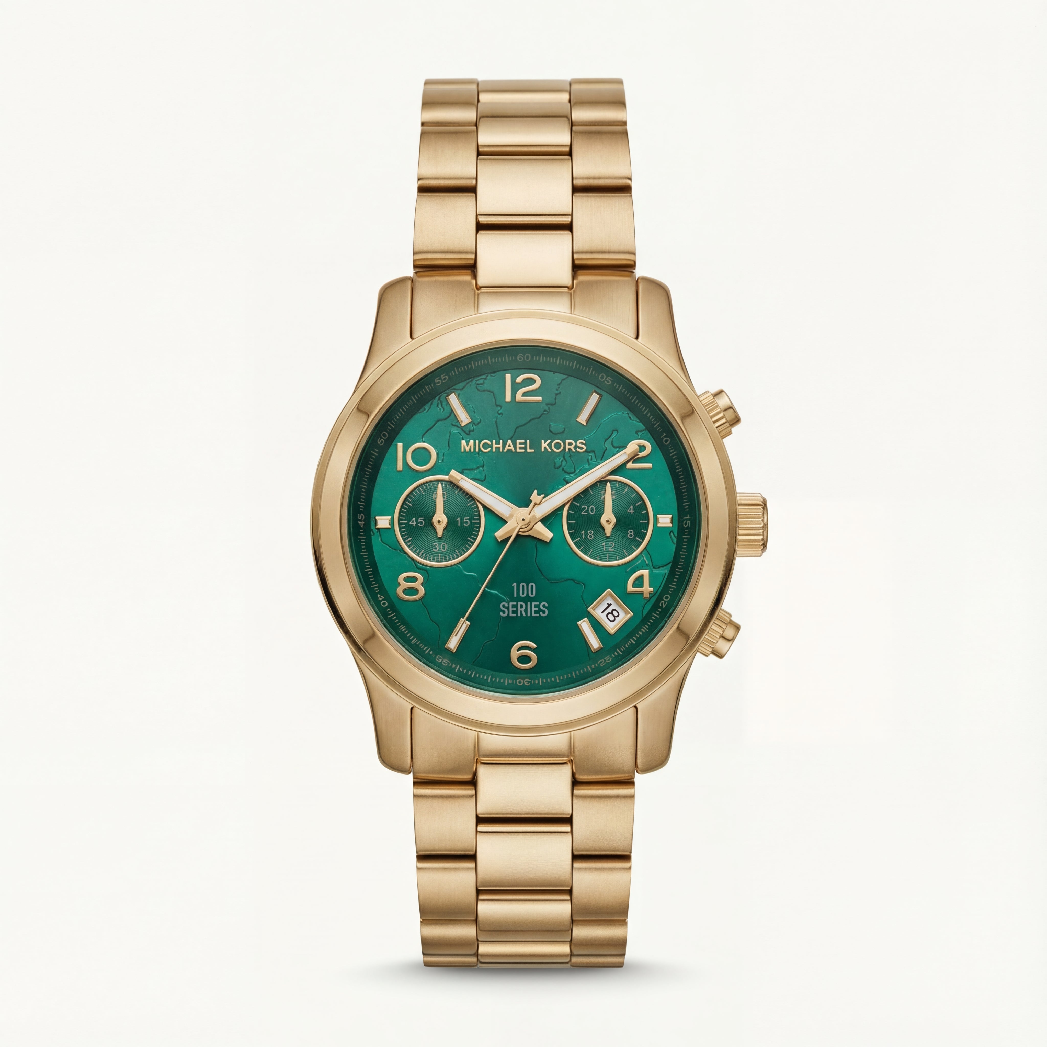 Emerald Green Gold Chronograph Men’s Watch