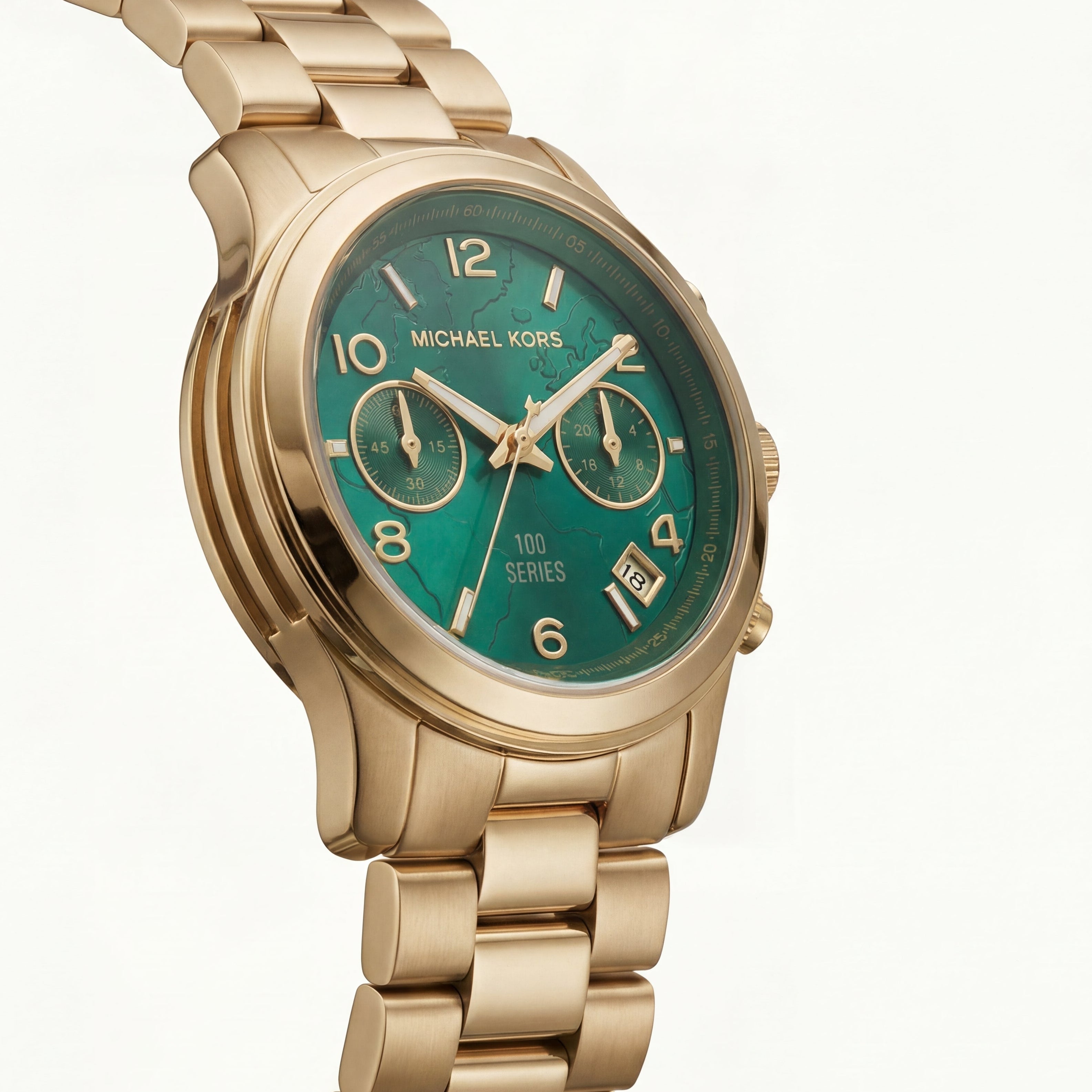 Emerald Green Gold Chronograph Men’s Watch