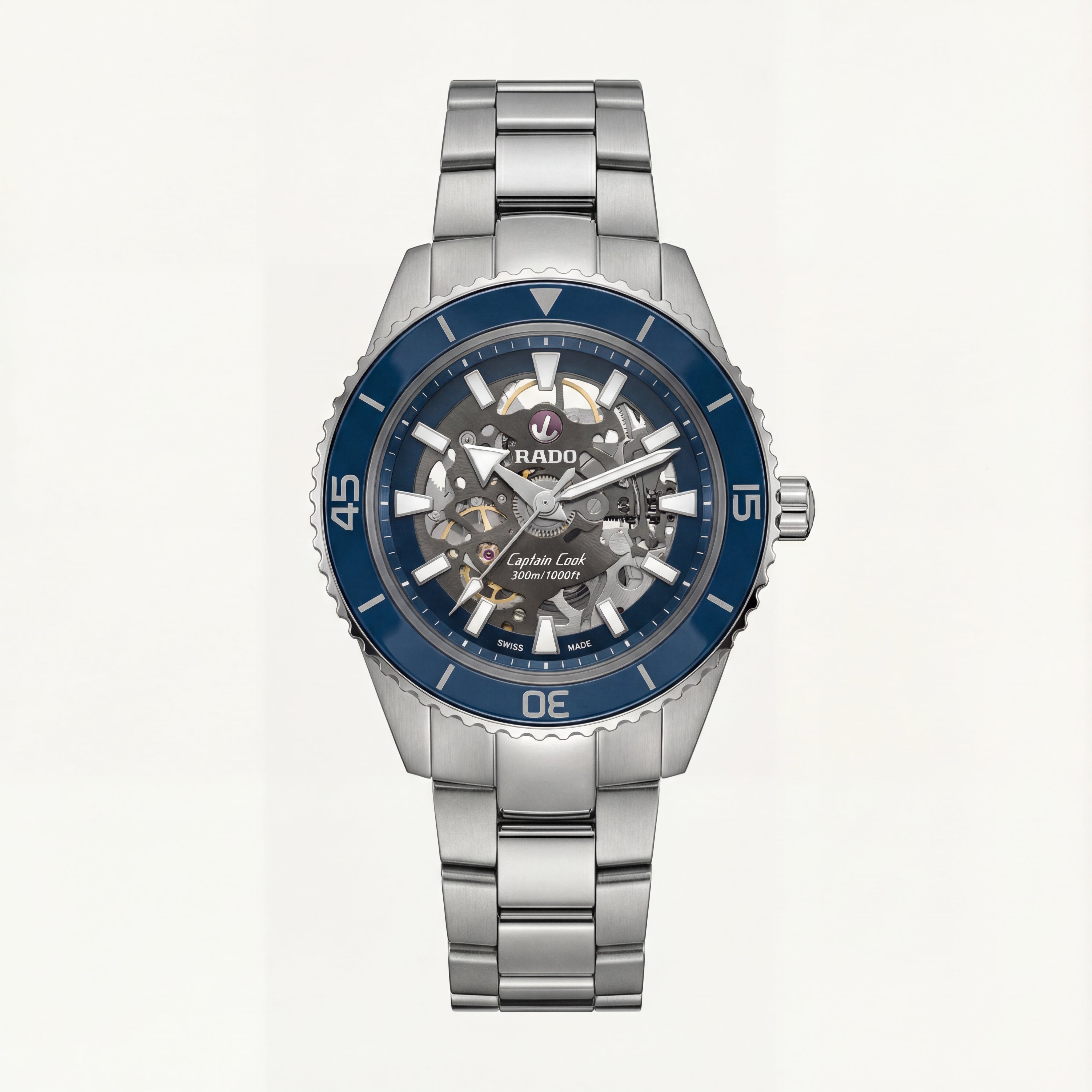 Ocean Blue Skeleton Dial Automatic Men’s Watch