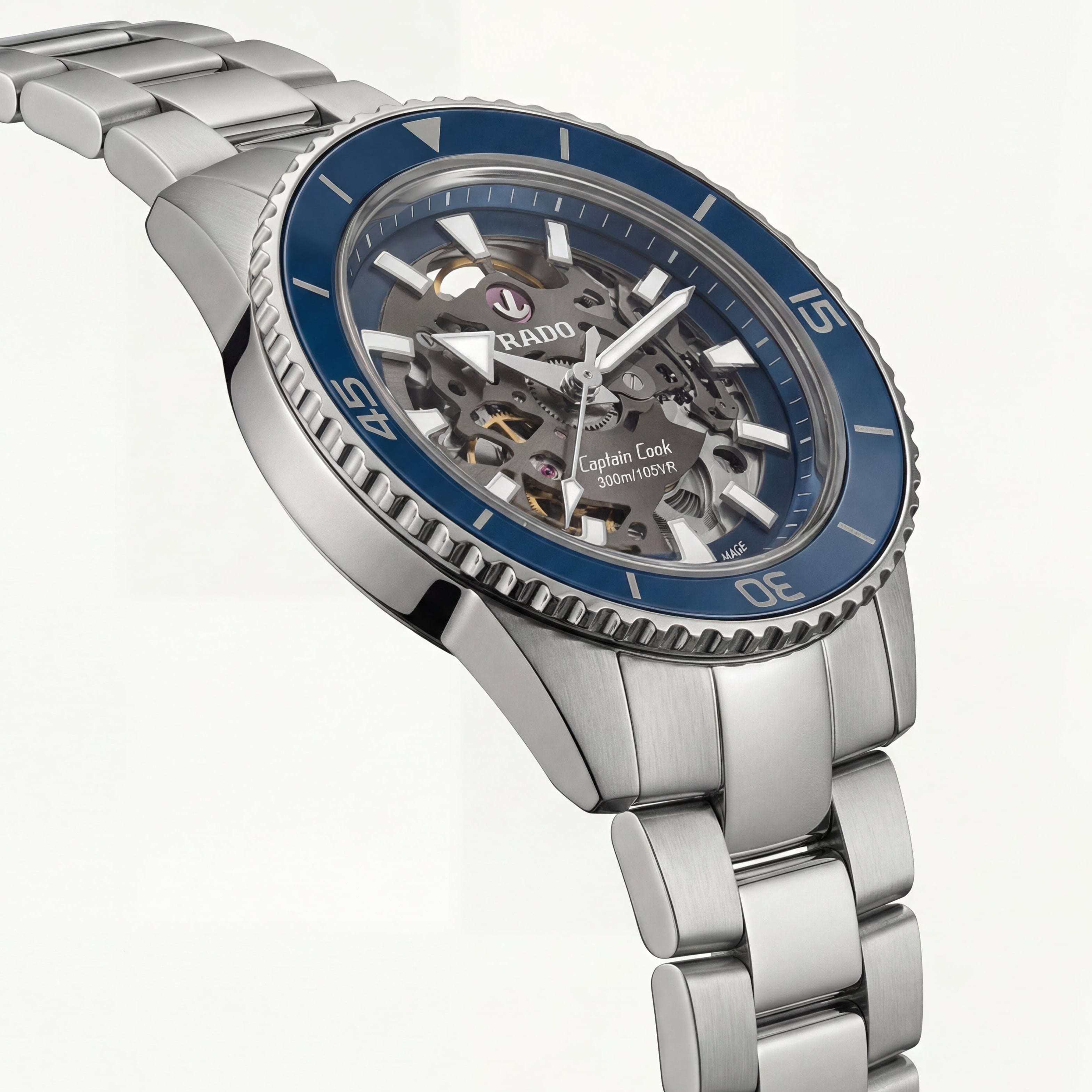 Ocean Blue Skeleton Dial Automatic Men’s Watch
