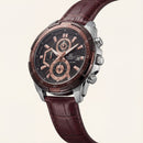 Luxury Brown Leather Chronograph Watch for Men
