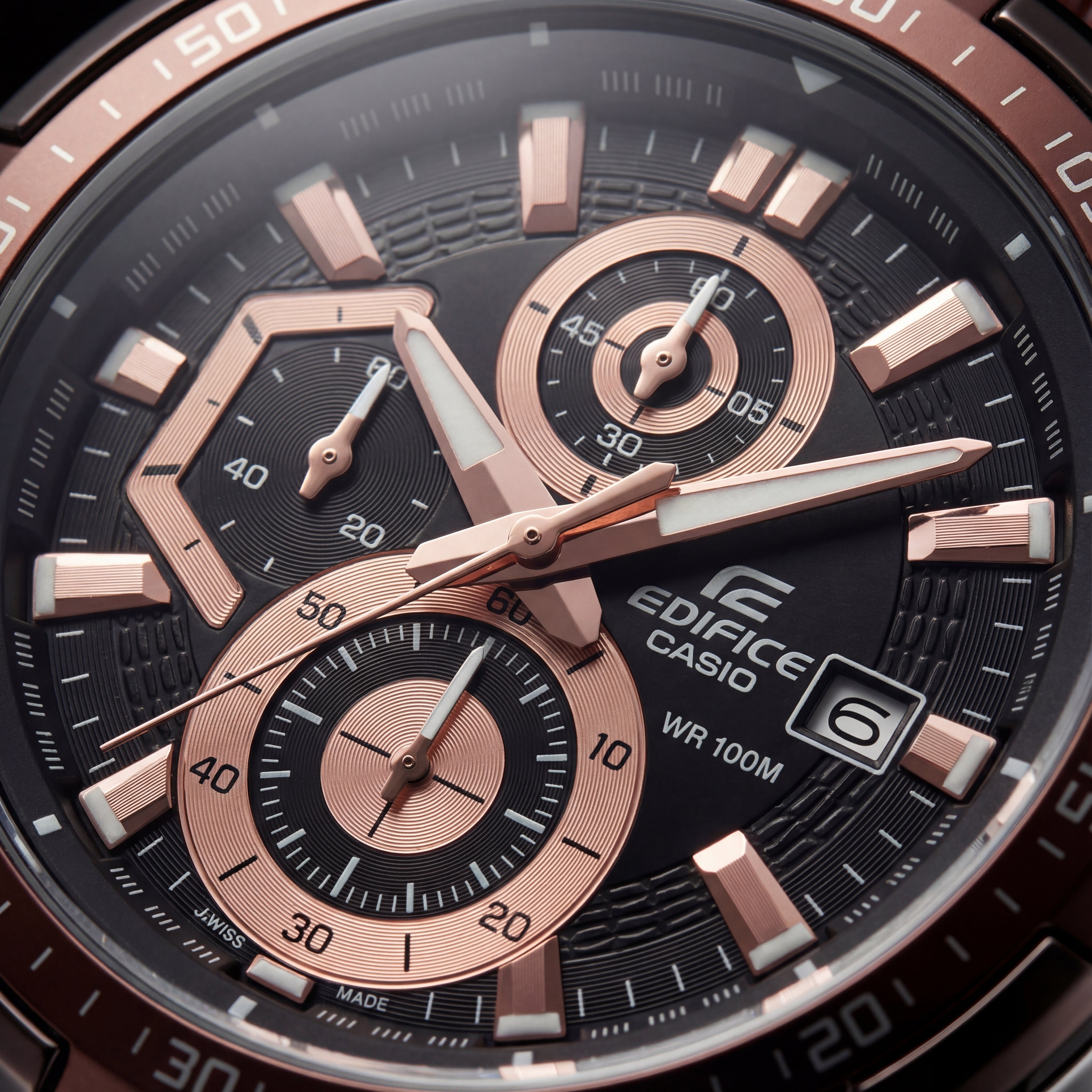Luxury Brown Leather Chronograph Watch for Men