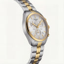 Elegant Dual-Tone White Dial Chronograph Men’s Watch