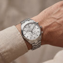 Silver Sunray Dial Chronograph Men’s Watch