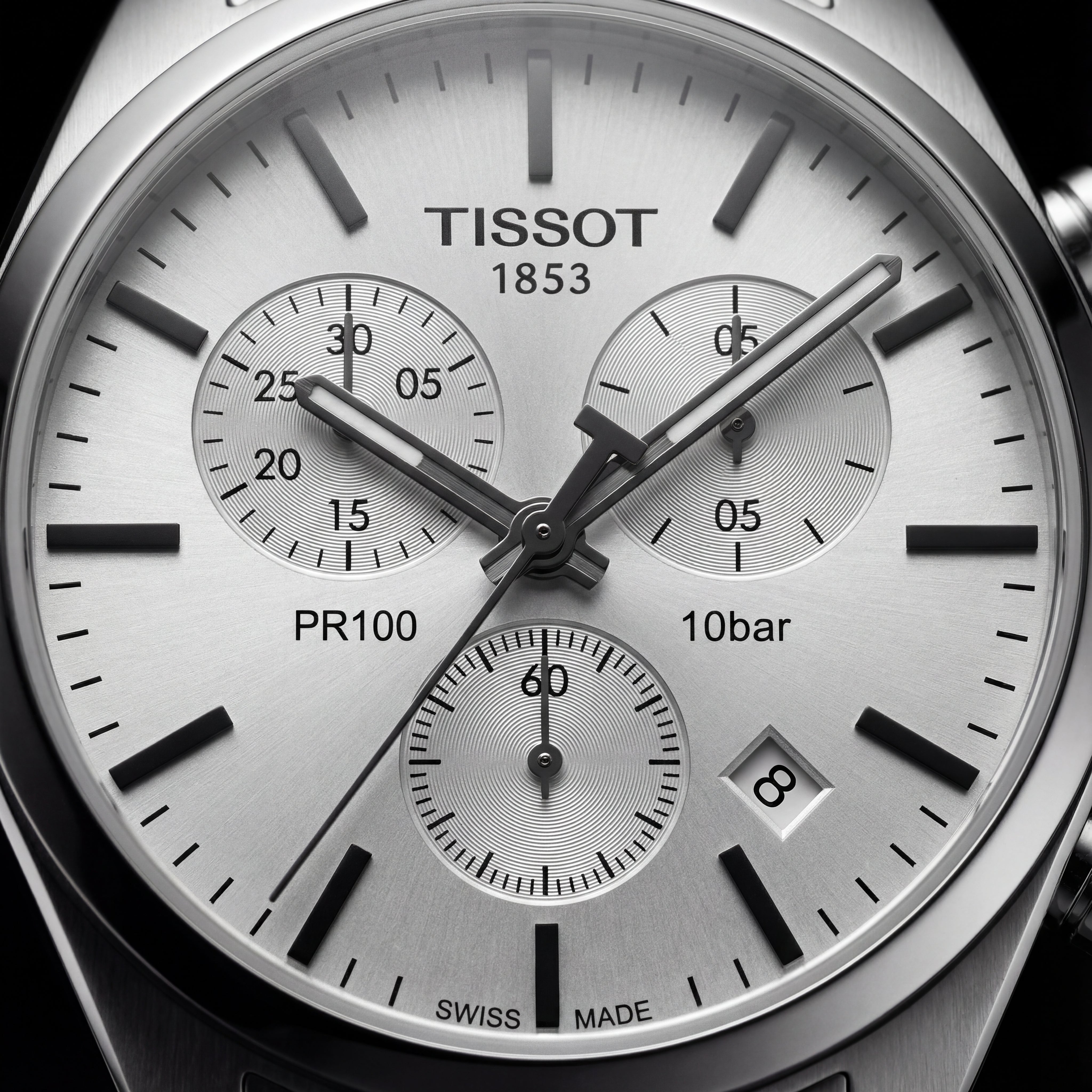 Silver Sunray Dial Chronograph Men’s Watch