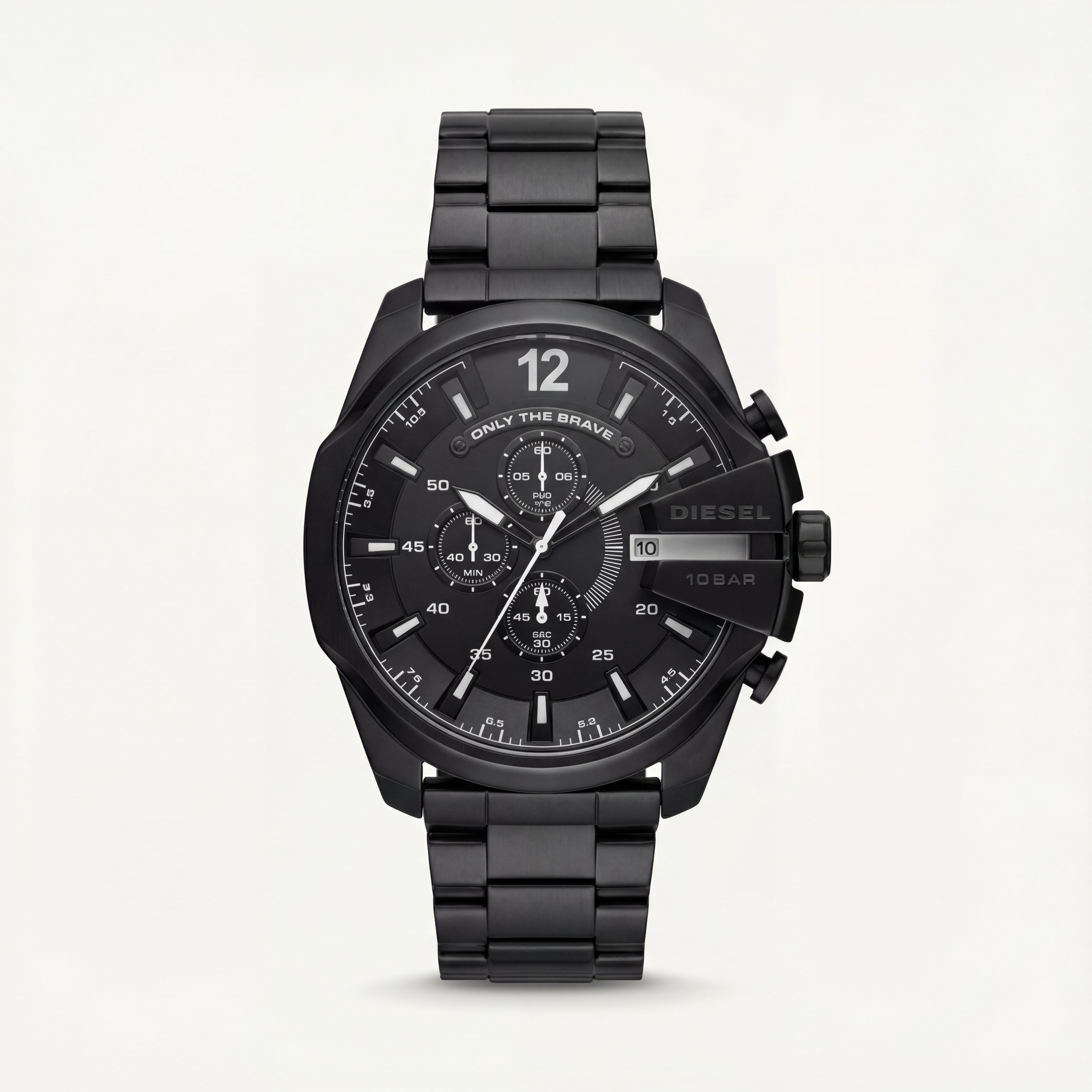 Stealth Black Steel Chronograph Men’s Watch