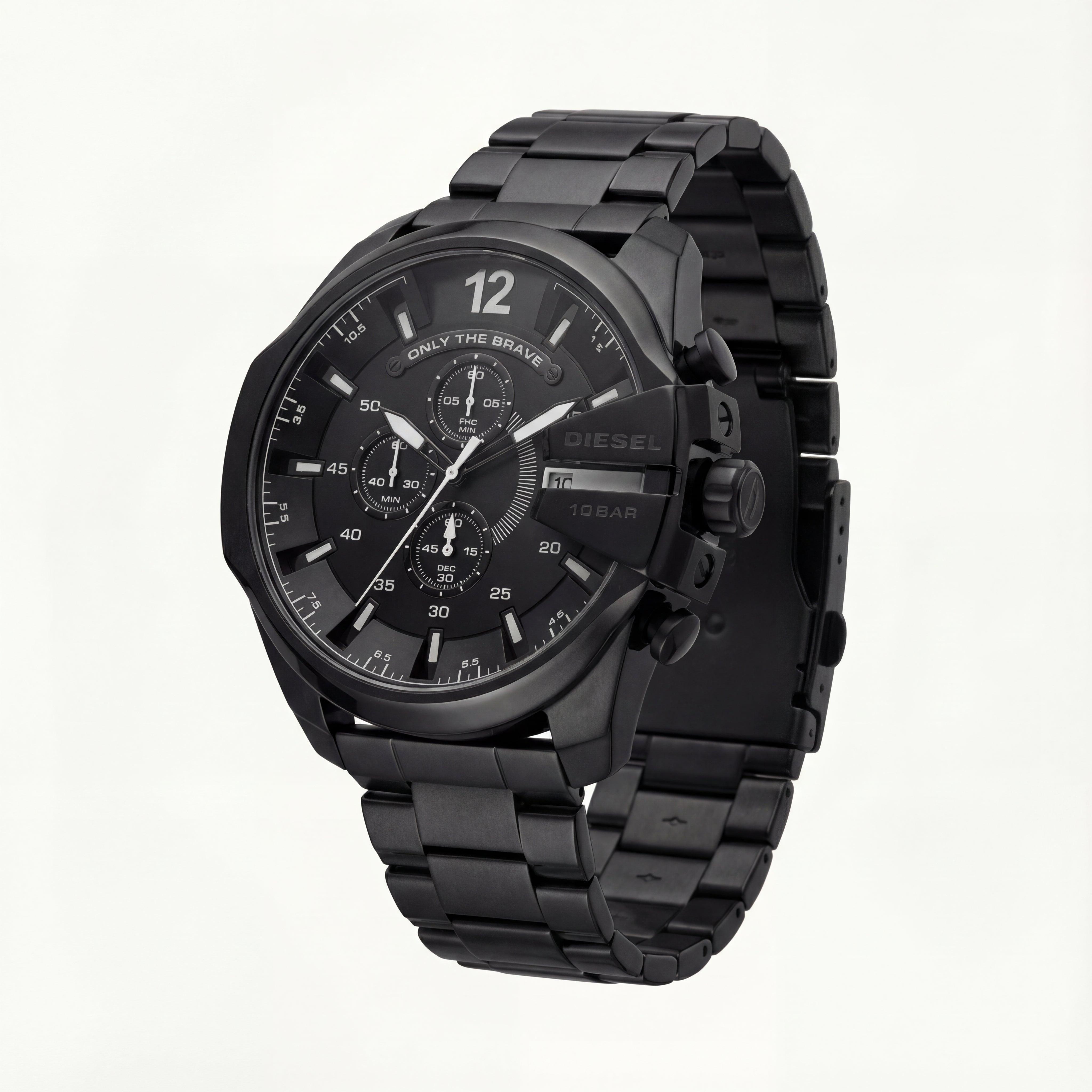 Stealth Black Steel Chronograph Men’s Watch