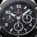 Bold Chronograph Sports Watch Black Dial Silicone Strap
