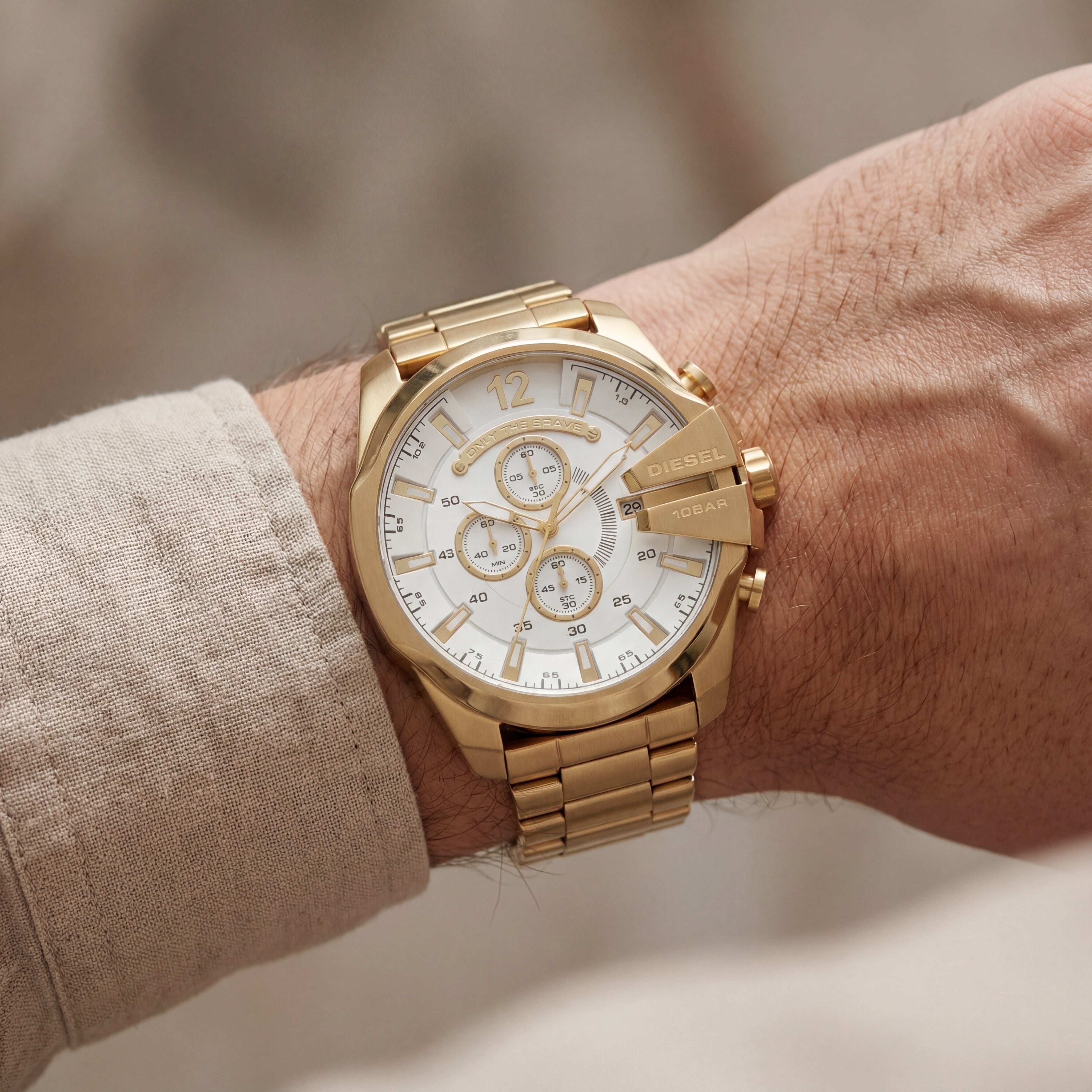 Imperial Gold White Chronograph Men’s Watch