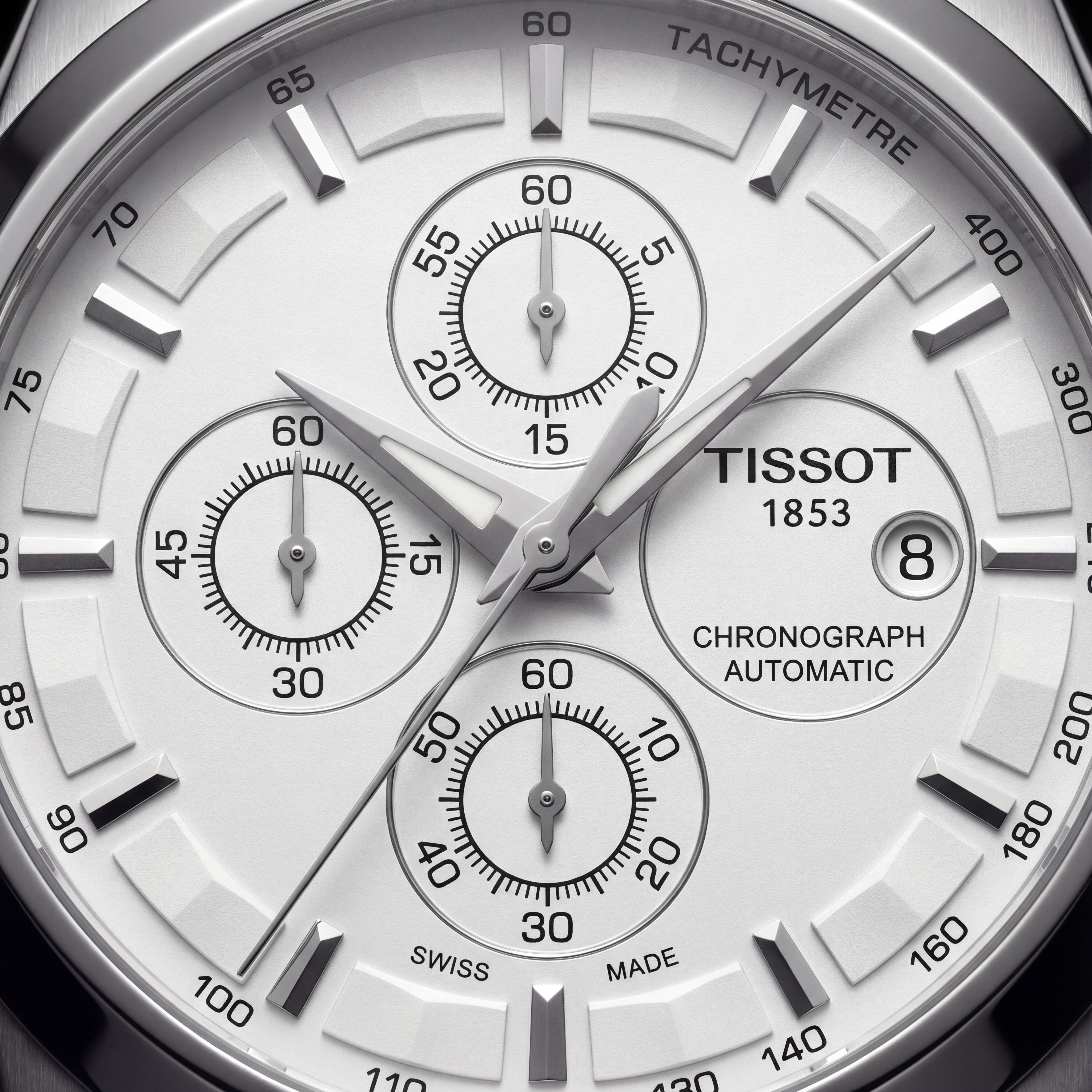 Classic White Dial -Style Chronograph Men’s Watch