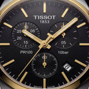 Dual-Tone Black Dial Chronograph Men’s Watch