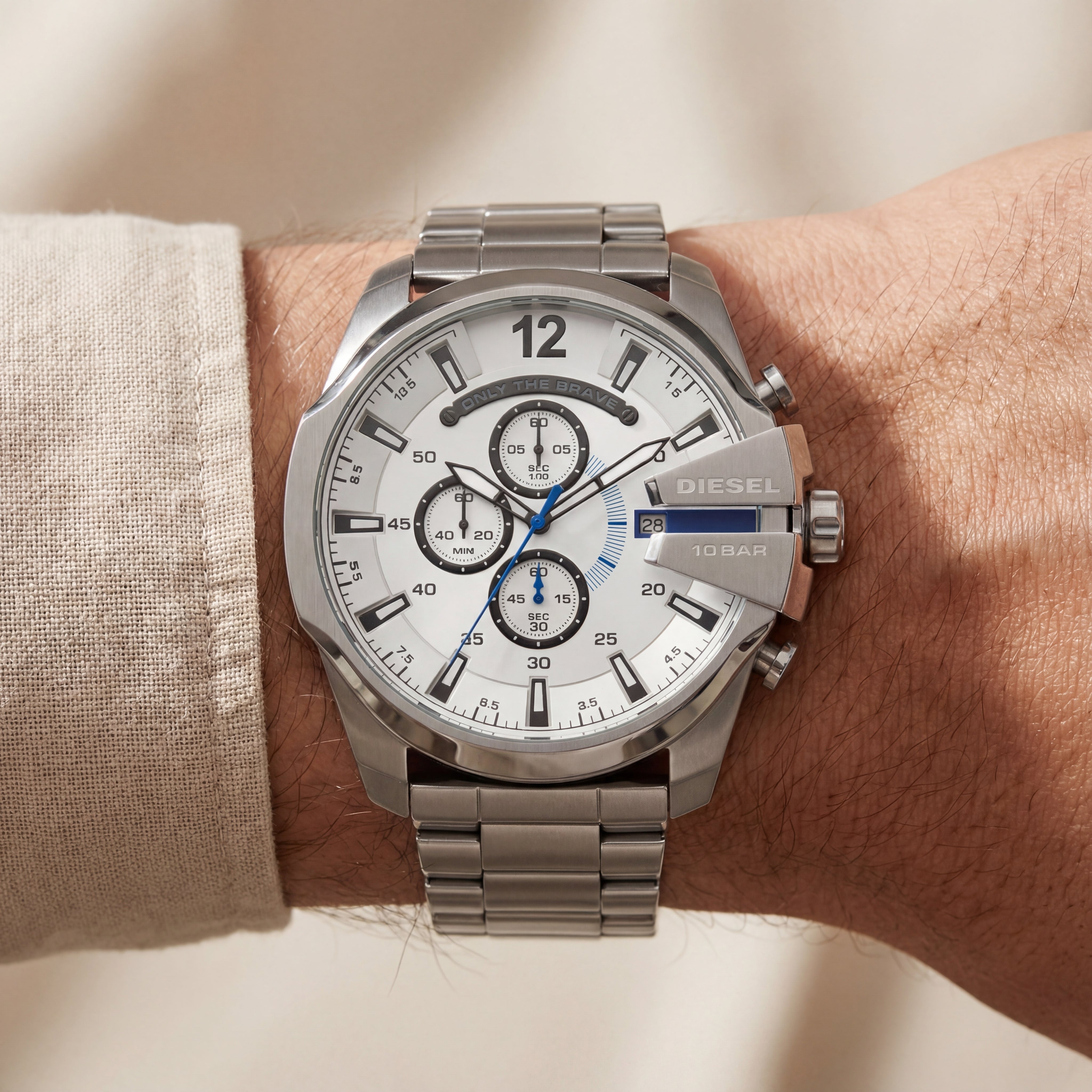 Silver Frost Steel Chronograph Men’s Watch