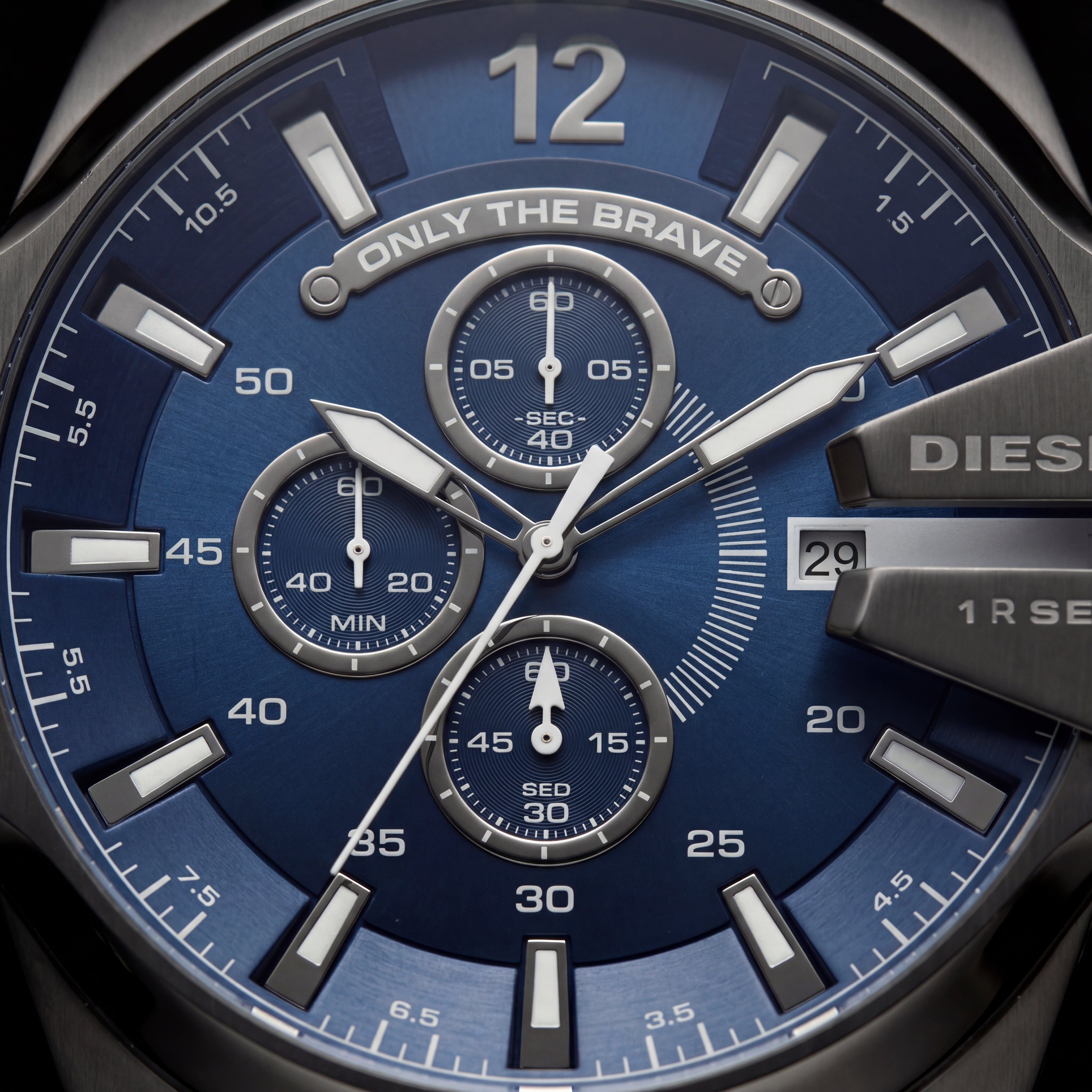 Midnight Blue Steel Chronograph Men’s Watch