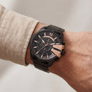 Matte Black Chronograph Men’s Watch with Rose Gold Accents