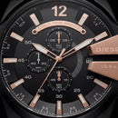 Matte Black Chronograph Men’s Watch with Rose Gold Accents