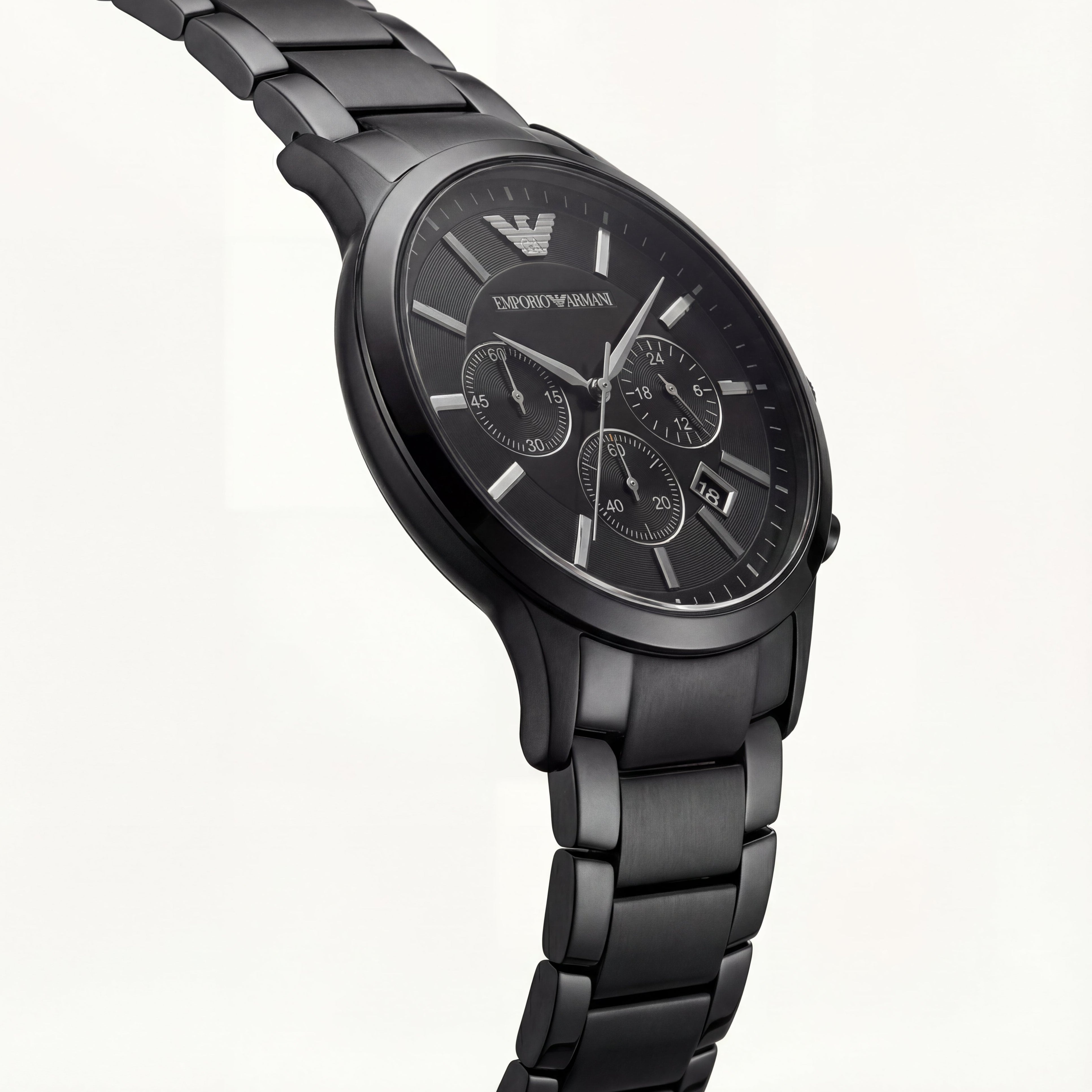 Luxury Full Black Chronograph Style Wrist Watch