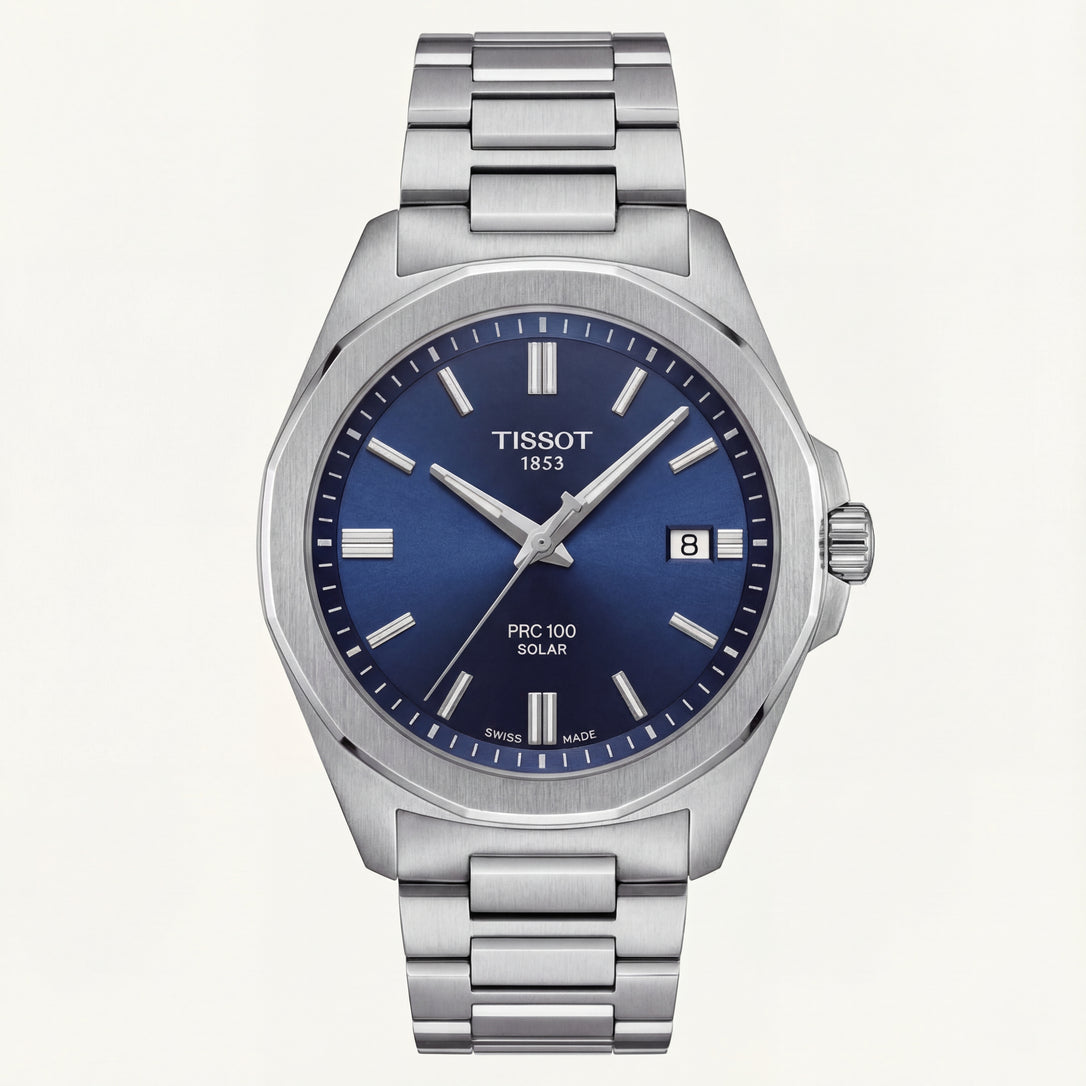 Deep Blue Solar Quartz Stainless Steel Everyday Watch