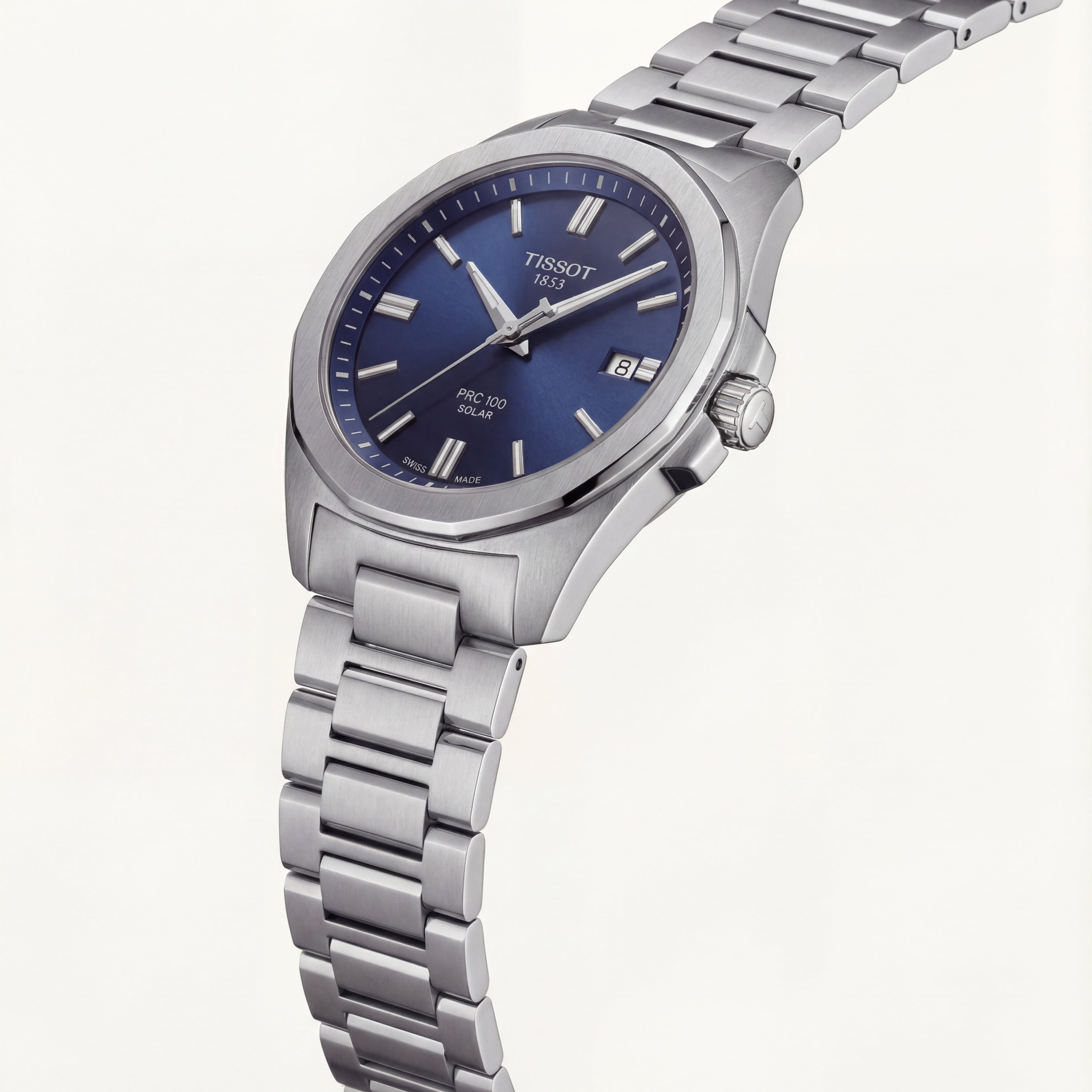 Deep Blue Solar Quartz Stainless Steel Everyday Watch