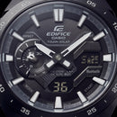 All-Black Solar Chronograph Stainless Steel Sports Watch