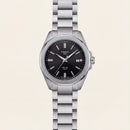 Classic Black Dial Solar Quartz Stainless Steel Watch