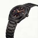 Matte Black Solar Quartz Stainless Steel Dress Watch