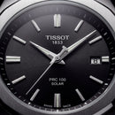 Classic Black Dial Solar Quartz Stainless Steel Watch
