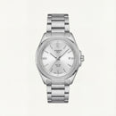 Minimal Silver Solar Quartz Steel Dress Watch