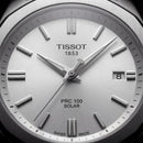 Minimal Silver Solar Quartz Steel Dress Watch