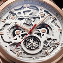 Skeleton Chronograph Men’s Watch with Rose Gold Case