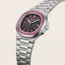 Pink Gem Bezel Luxury Stainless Steel Watch – Premium Edition
