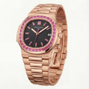 Rose Gold Luxury Watch with Pink Stone Inspired Bezel – Premium Series